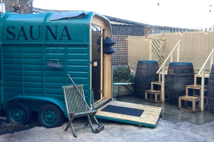 Inside full Horsebox sauna