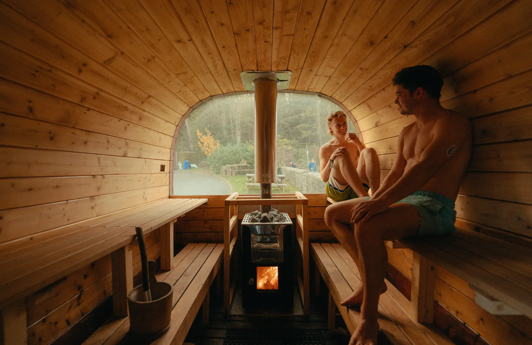 Inside the Sauna