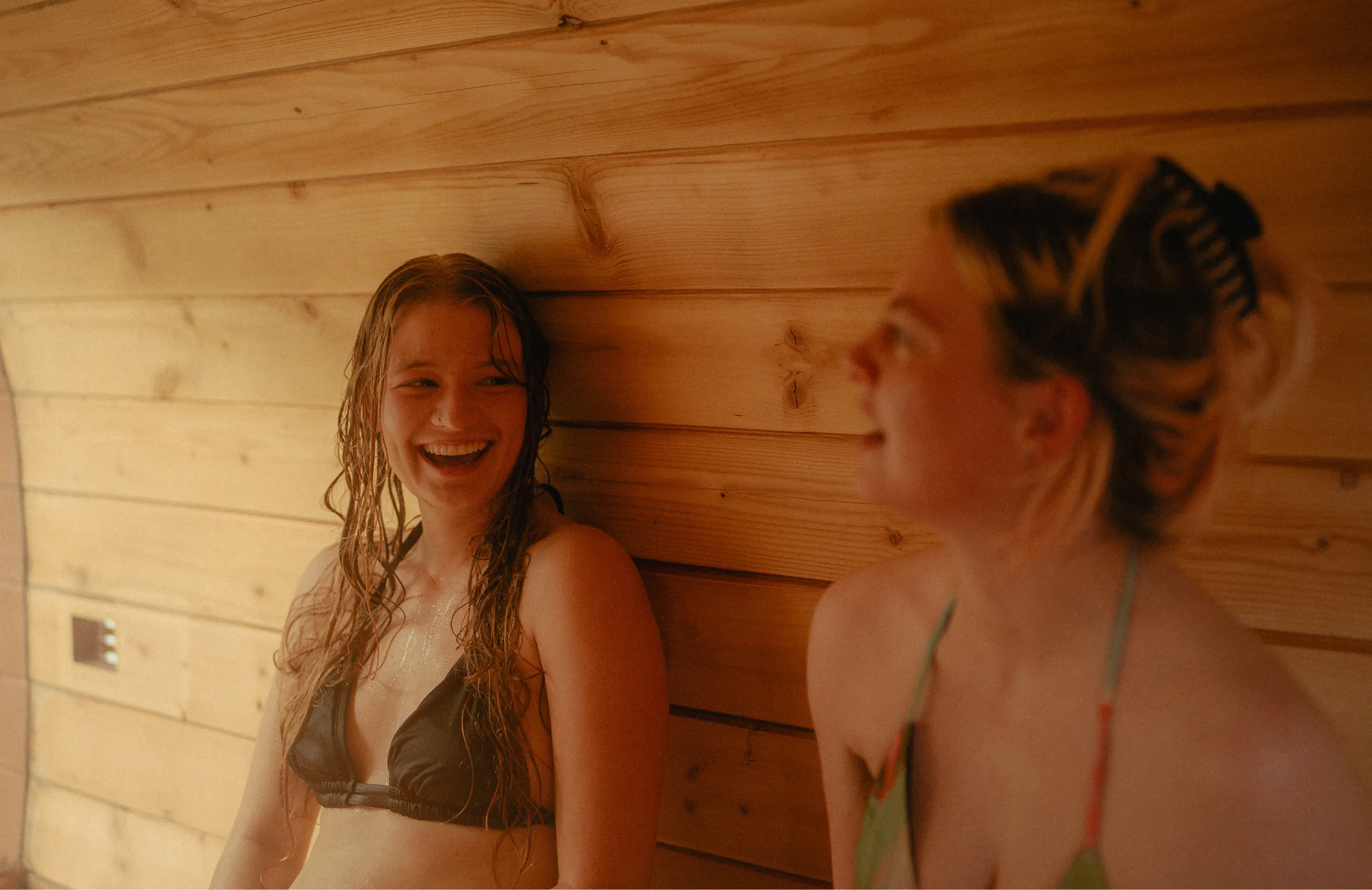 Suvi Sauna guests laughing
